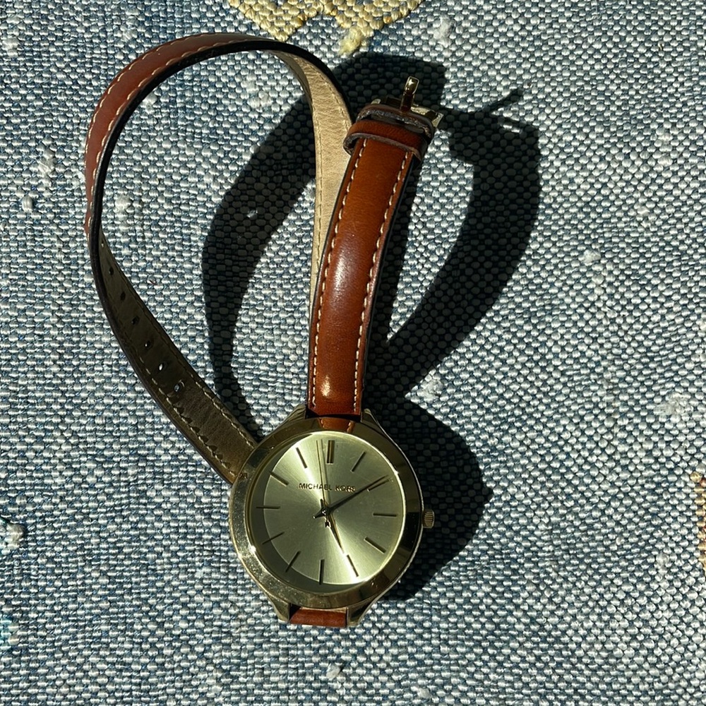 Michael Kors Leather Wrap watch